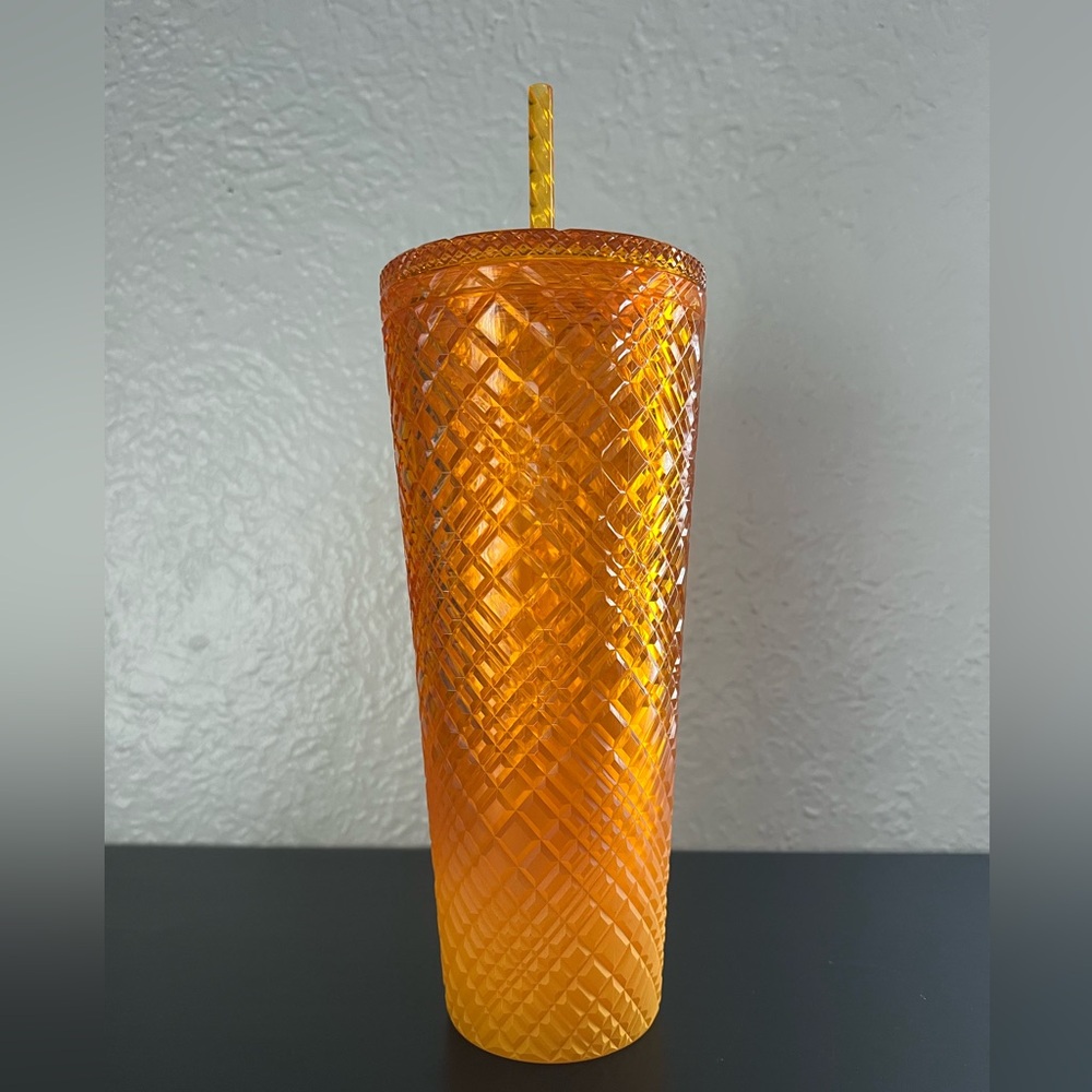 ✨NWOT - Starbucks 2021 Orange Jeweled Cold Beverage Tumbler✨ - Picture 6 of 11